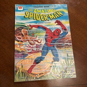 THE AMAZING SPIDER-MAN THE OYSTER MYSTERY COLORING BOOK‎ - WHITMAN - UNUSED